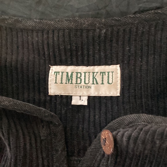 Black Corduroy Suit - Jacket & Skirt by Timbuktu- Sz 1- Sm/ M - Picture 4 of 6